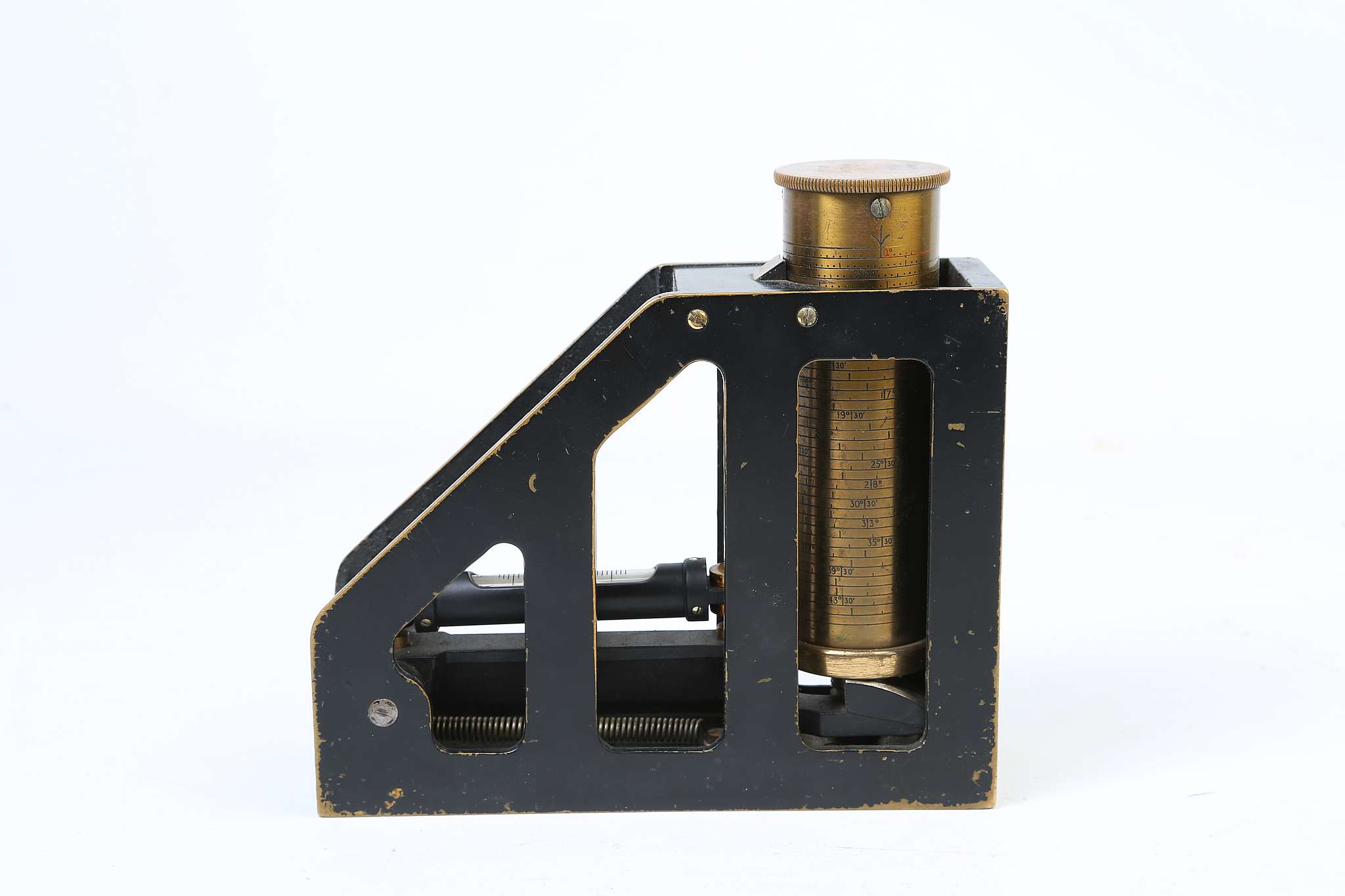 AN EARLY 20th CENTURY, LIKELY TO BE WWI, CLINOMETER, large, made by M.H. Lowe, No.548, in original - Image 5 of 6
