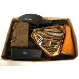 A COLLECTION OF RIFLE AND MACHINE GUN MAGAZINES, cleaning kits for personal weapons and spent