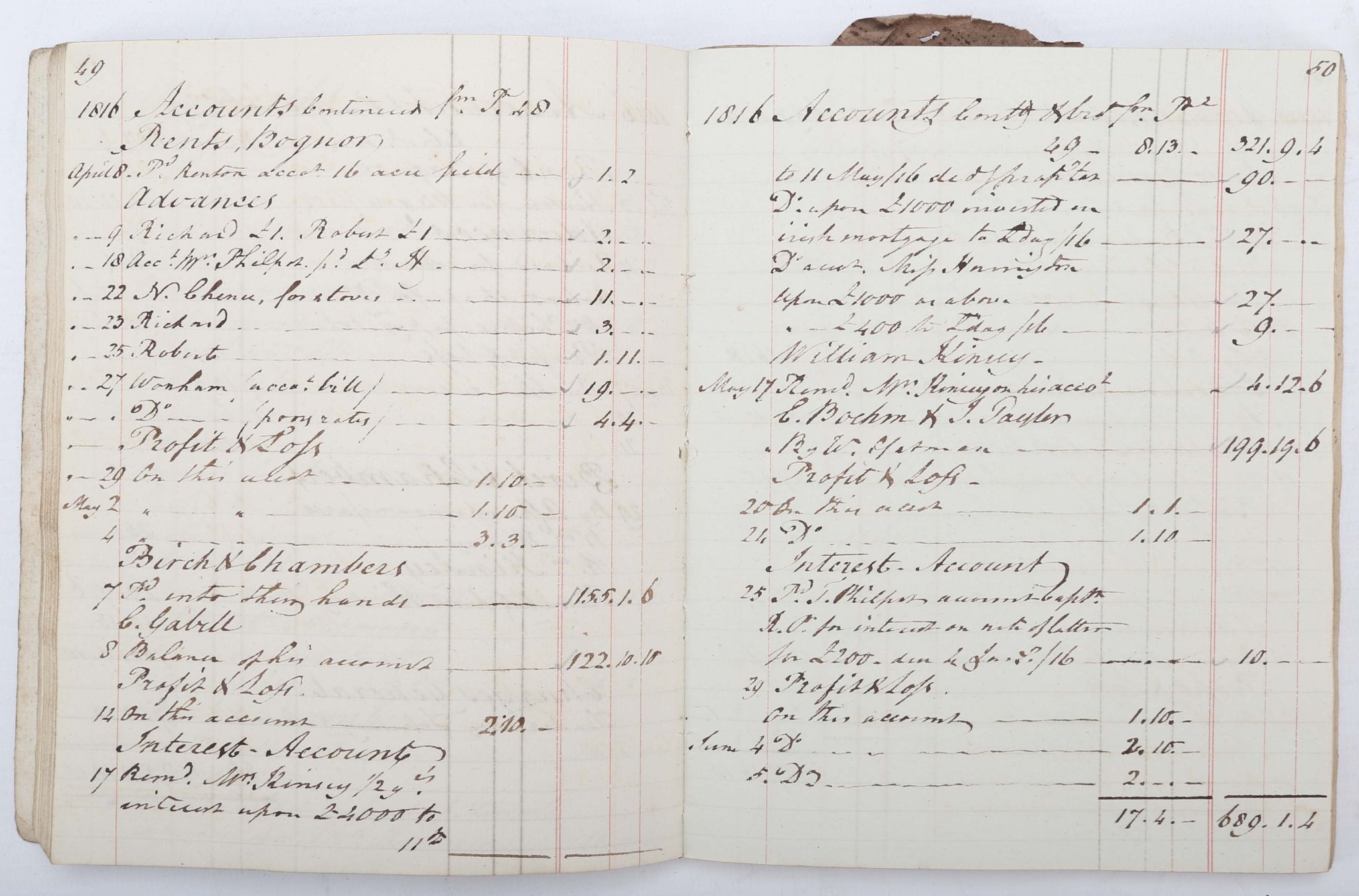 MSs. Ledgers. c.1804-31. 4to. 7 ledgers from the Harington family detailing various expenses, with - Image 7 of 8