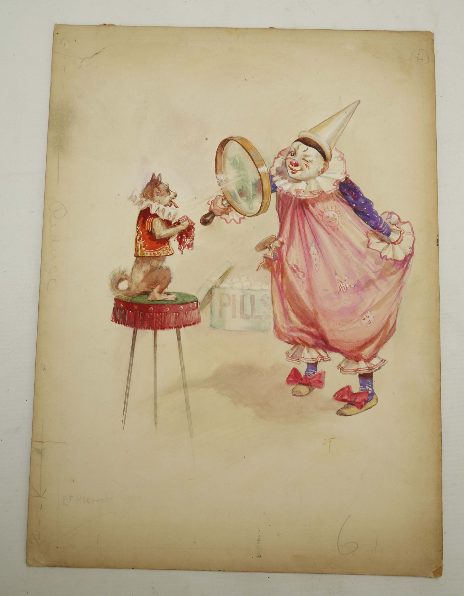 VICTORIAN CIRCUS ILLUSTRATIONS. Six original hand-coloured printed illustrations depicting various - Image 8 of 9