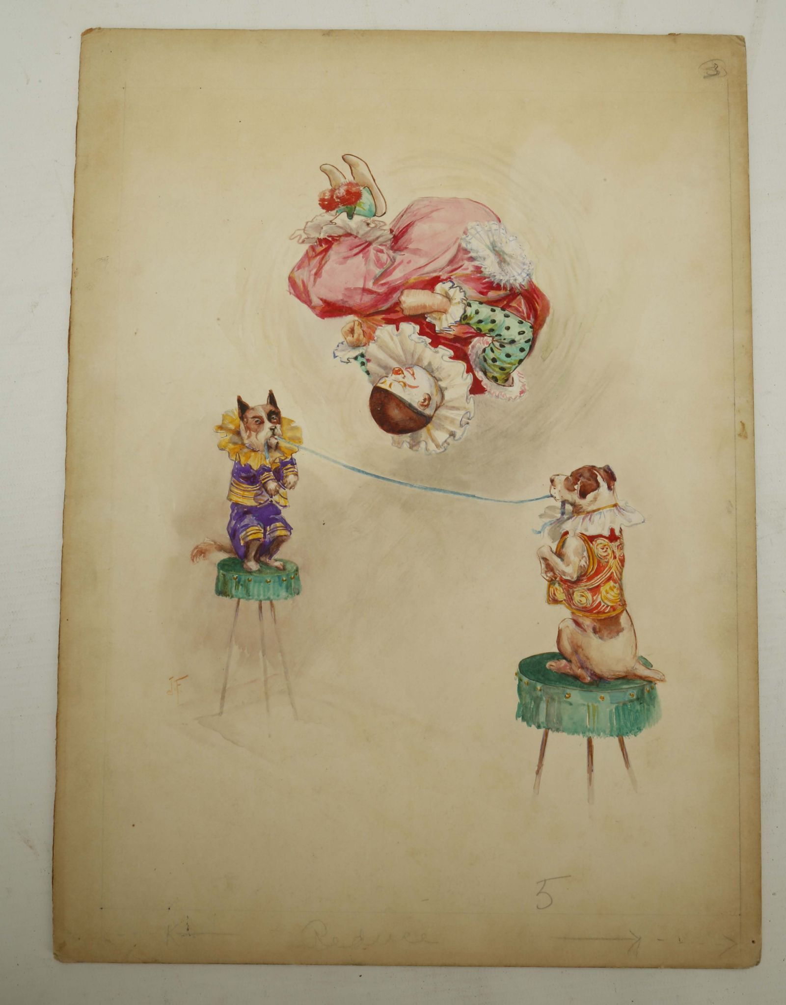 VICTORIAN CIRCUS ILLUSTRATIONS. Six original hand-coloured printed illustrations depicting various - Image 5 of 9