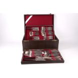 A canteen of silver plated cutlery to suit 6 persons, c.1950's.