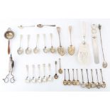 A good mixed selection of hallmarked silver, a late Georgian London marked fish slice, 1832, a