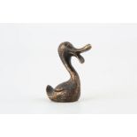 CARL HAGENAUER, (AUSTRIAN, 1872 - 1928), an Art Deco bronze miniature model of a duck, stamped WHW