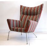 A CH447 WING CHAIR, DESIGNED BY HANS WEGNER, MANUFACTURED BY CARL HANSEN & SON, DENMARK,  in Paul