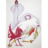 GERALD SCARFE CBE (BRITISH b.1936), ‘Investiture Souvenir’, 1969, lithograph in colours, signed