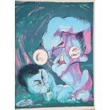 GERALD SCARFE CBE (BRITISH b.1936), ‘Lennon and Ono’, 1970, lithograph in colours, signed and