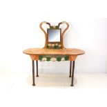 GERARD RIGOT, (FRENCH, b.1929), A FLAMINGO DRESSING TABLE, fret cut and hand painted beech and