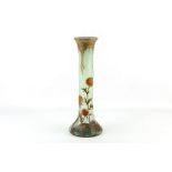 ATTRIBUTED TO LEGRAS MONT JOYE & CIE, circa 1900, acid etched cameo glass vase, with thistle pattern