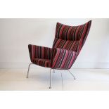 A CH447 WING CHAIR, DESIGNED BY HANS WEGNER, MANUFACTURED BY CARL HANSEN & SON, DENMARK, in Paul