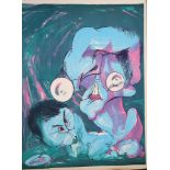 GERALD SCARFE CBE (BRITISH b.1936), ‘Lennon and Ono’, 1970, lithograph in colours, signed and