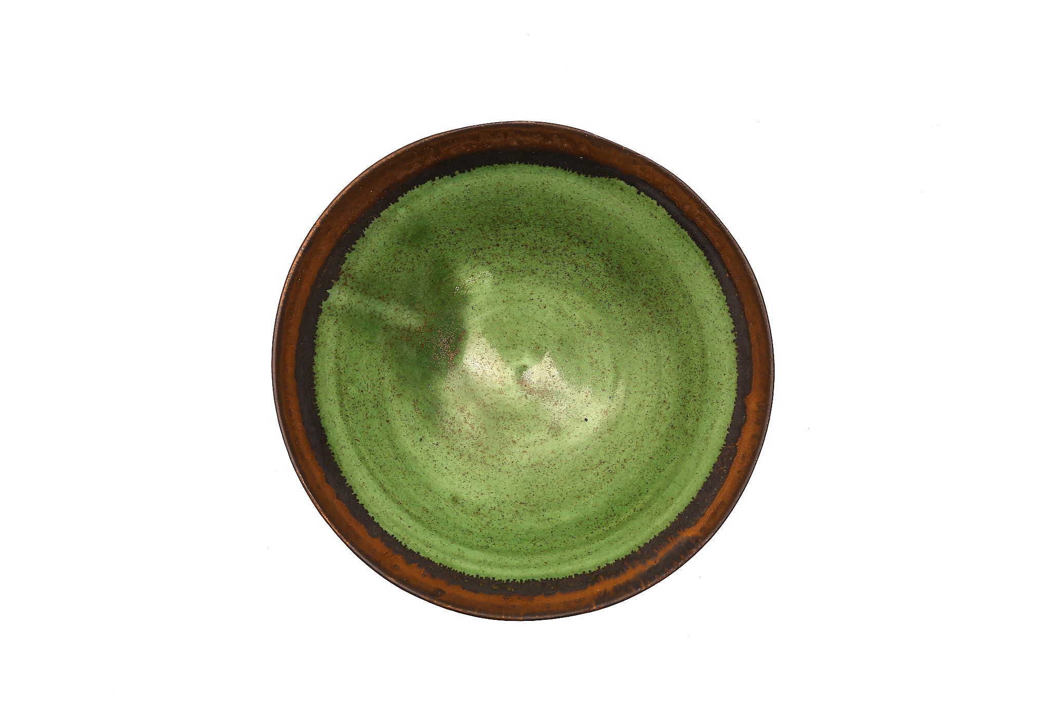 DAME LUCIE RIE, (BRITISH/AUSTRIAN 1902-1995), PORCELAIN FOOTED BOWL, CIRCA 1985, with bottle green - Image 3 of 5