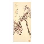 WANG JILIN   (1871 – 1960) Plum Blossom ink and colour on paper, hanging scroll signed WANG JILIN,