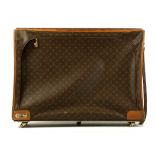 Louis Vuitton Pullman 80 rolling suitcase, monogram canvas with tan leather trim, detachable pull