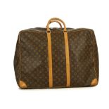 Louis Vuitton Sirius 60 suitcase, date code for 1994, monogram canvas with tan leather trim, 60cm