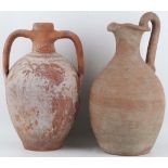 Two terracotta jars, 38-42cm high (2).