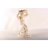 An antique 18th / 19th Century Continental hard-paste white glazed model of Triton - Herold of