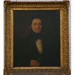 A 19th Century British school portrait of Grove William Johnson, oil on canvas in a rich gilt frame,