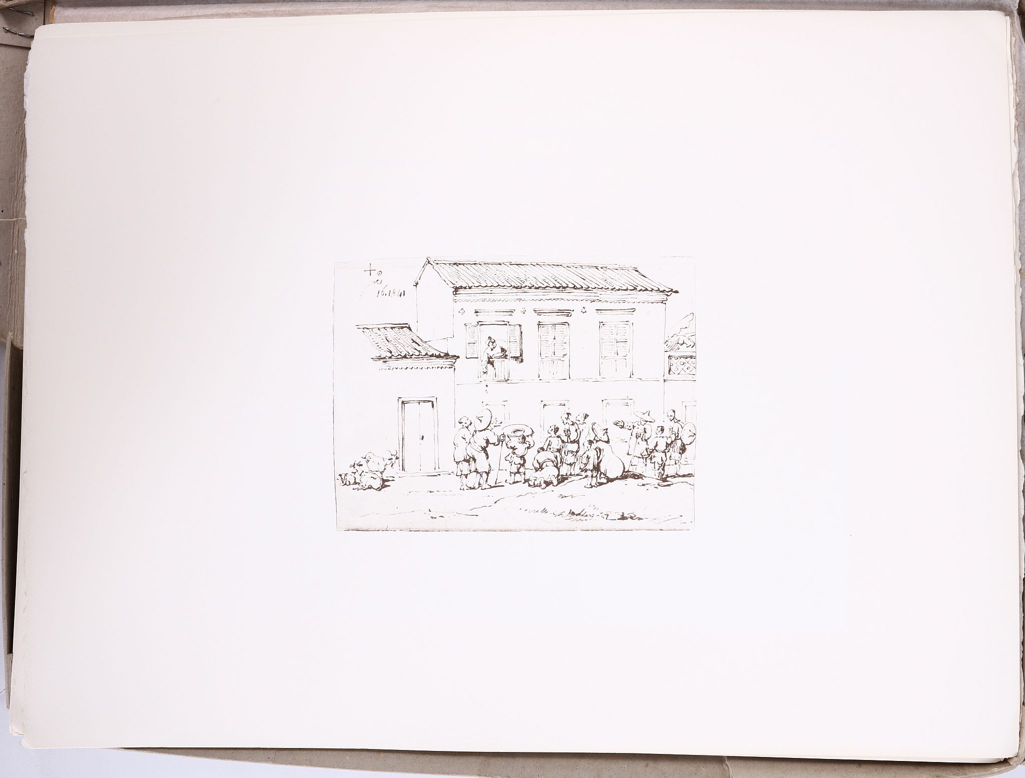 George Chinnery (1774-1852). A fine facsimile portfolio of six drawings of life in China in the - Image 3 of 7