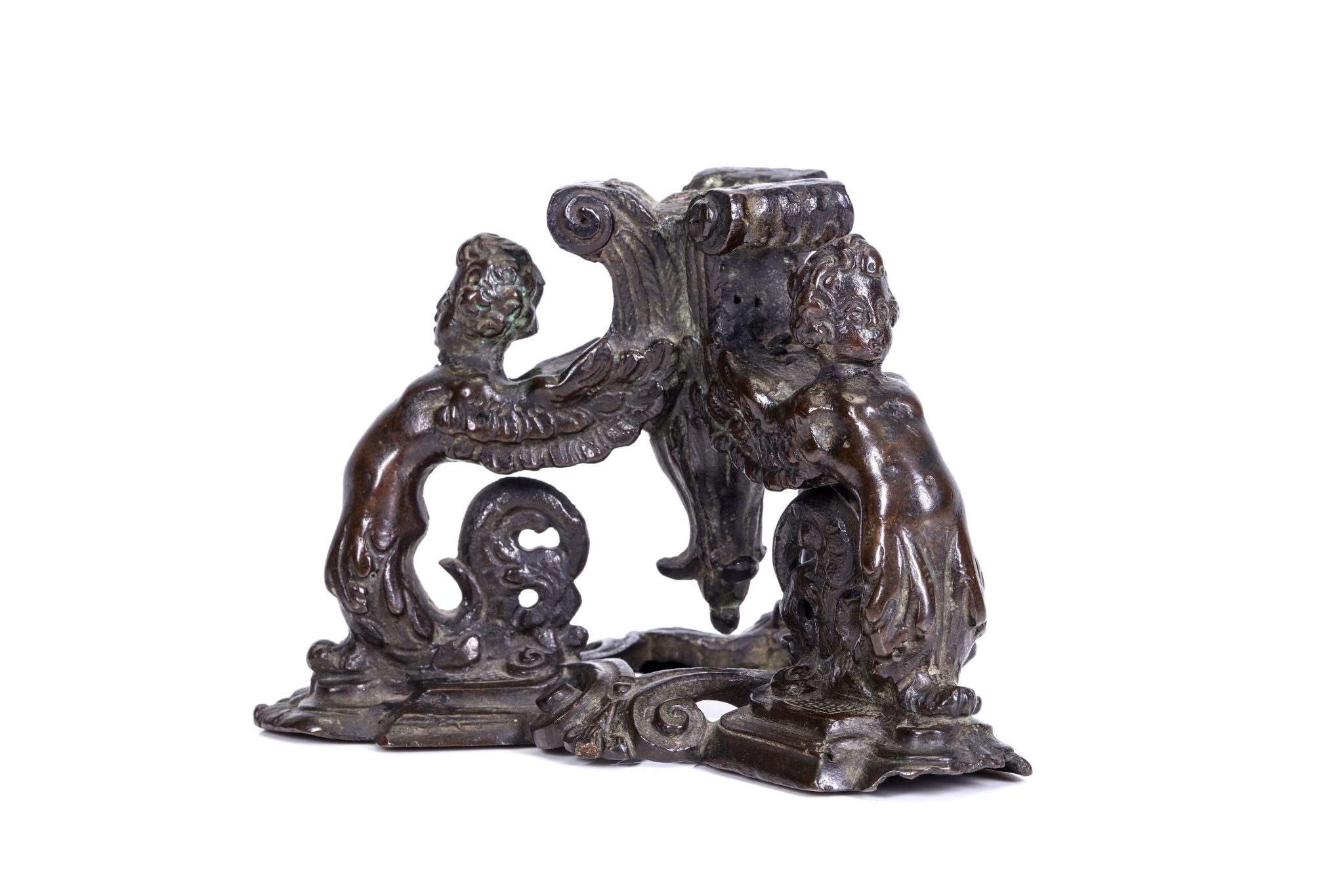 CIRCLE OF NICCOLO ROCCATAGLIATA (ITALIAN, 1593-1636): AN EARLY 16TH CENTURY VENETIAN BRONZE STAND