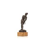 AFTER TIZIANO ASPETTI (ITALIAN, 1565-1607): A 19TH CENTURY SILVERED BRONZE STATUETTE OF MARS the