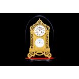 A FINE MID 19TH CENTURY FRENCH GILT BRONZE MANTEL CLOCK WITH PERPETUAL CALENDAR, EQUATION OF TIME