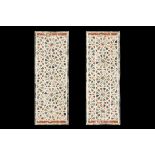 A RARE PAIR OF EGYPTIAN MARBLE MOSAIC PANELS PROBABLY EARLY OTTOMAN / LATE MAMLUK, 15TH / 17TH