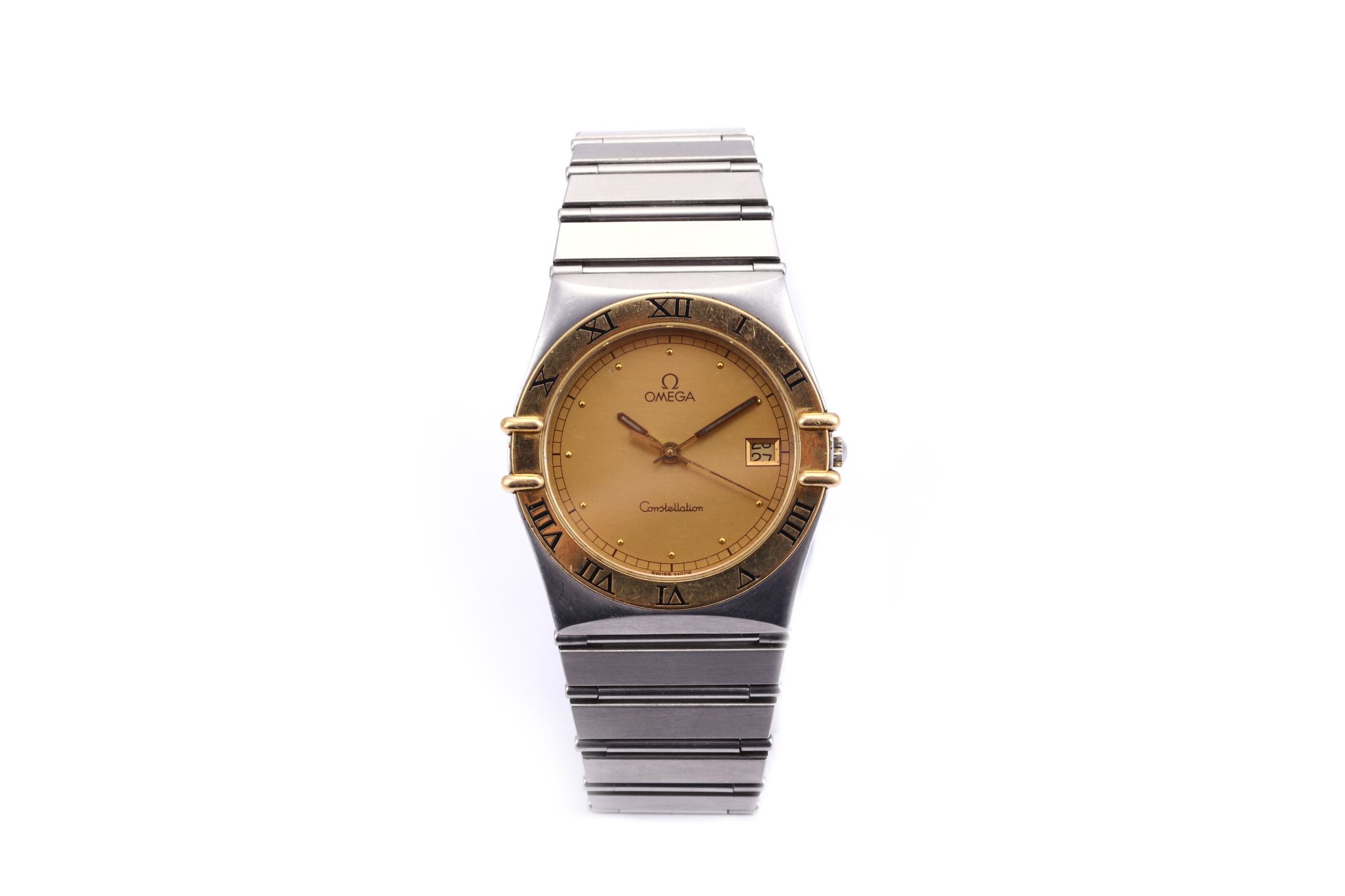 OMEGA CONSTELLATION WRISTWATCH  A Gents c.1990 stainless steel and 18ct Gold Omega - Constellation