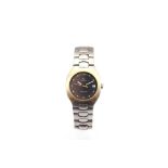 OMEGA SEAMASTER POLARIS WRISTWATCH A c.1990 Stainless steel and 18ct gold inlaid Omega Seamaster