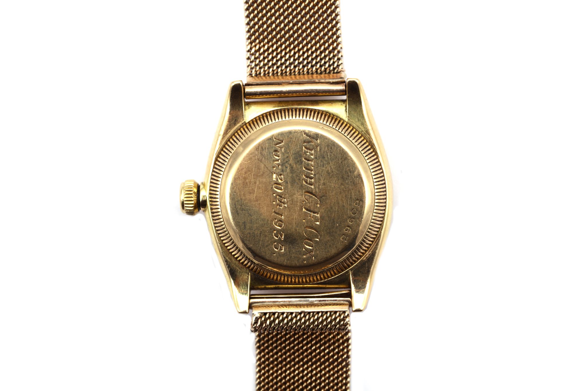 GENTS ROLEX OYSTER PERPETUAL WRISTWATCH A  gents rare c.1935 18ct gold Rolex Oyster Perpetual - Image 4 of 10