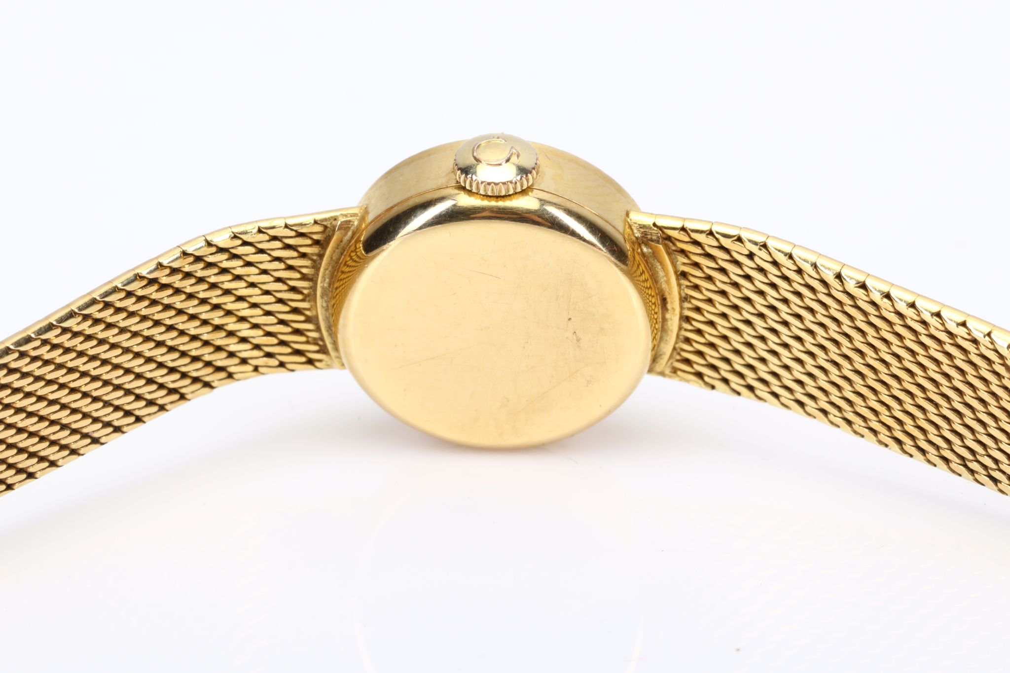 LADIES OMEGA DRESS WATCH A ladies c.1960's 18ct gold Omega 'Sapphettes' range dress watch, with - Image 4 of 5