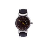 GENTS LOUIS VUITTON WRISTWATCH A gents stainless steel cased Louis Vuitton-Tambour wristwatch,