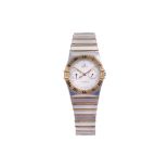 OMEGA CONSTELLATION DAY-DATE WRISTWATCH A gents stainless steel and 18ct gold 'Omega