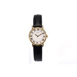 LADIES PIAGET DRESS WATCH A ladies c.1980 18ct gold Piaget dress watch, with white dial, Roman