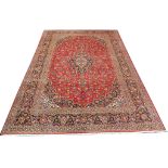 A Persian Kashan carpet, Central Iran, 4.27m x 3.03m, condition rating A.