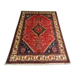 A Persian Afshar carpet, South West Iran, 2.97m x 2.10m, condition rating A