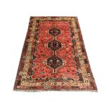 A Persian Qashqai carpet, South West Iran, 2.42m x 1.62m, condition rating A