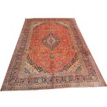 A signed Persian Kashan carpet, Central Iran, 4.00m x 2.90m, condition rating A