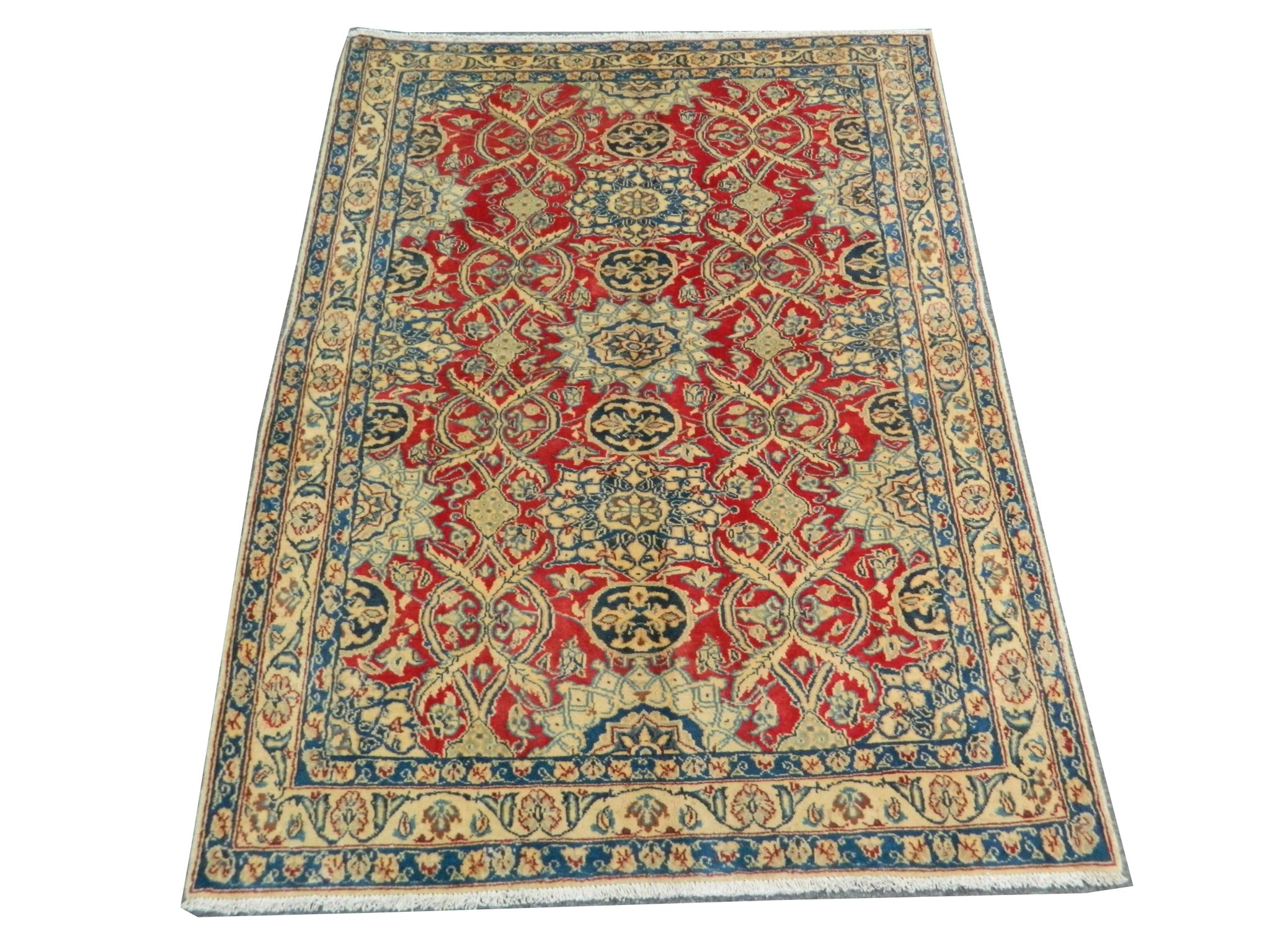 A Persian Nain rug, Central Iran, 1.95m x 1.40m, condition rating A