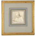 GAINSBOROUGH DUPONT (1754-1797). 'Portrait of Anthony Atkinson' tinted crayon drawing, with blade