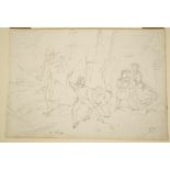 GEORGE CRUIKSHANK (1792-1878). "The Pirate" pencil drawing inscribed with title,'The Pirate' lower