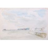 PHILIP WILSON STEER O.M., (1860-1942), N.E.A.C. "Coastal scene, Hastings, Sussex" watercolour over