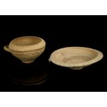 TWO CYPRIOT VESSELS Iron Age, circa 950-750 B.C. Both white painted ware vessels, including a