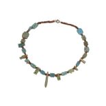 AN EGYPTIAN MUMMY BEAD NECKLACE New Kingdom to Late Period, circa 1550-332 B.C. Restrung and with