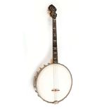 An Orpheum Tenor banjo circa 1915, Retburg & Lange. Distributors C. Bruno & Son .New York. With
