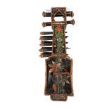 Indian Sarangi, painted decoration, four melody strings and nine sympathetic strings. Probably
