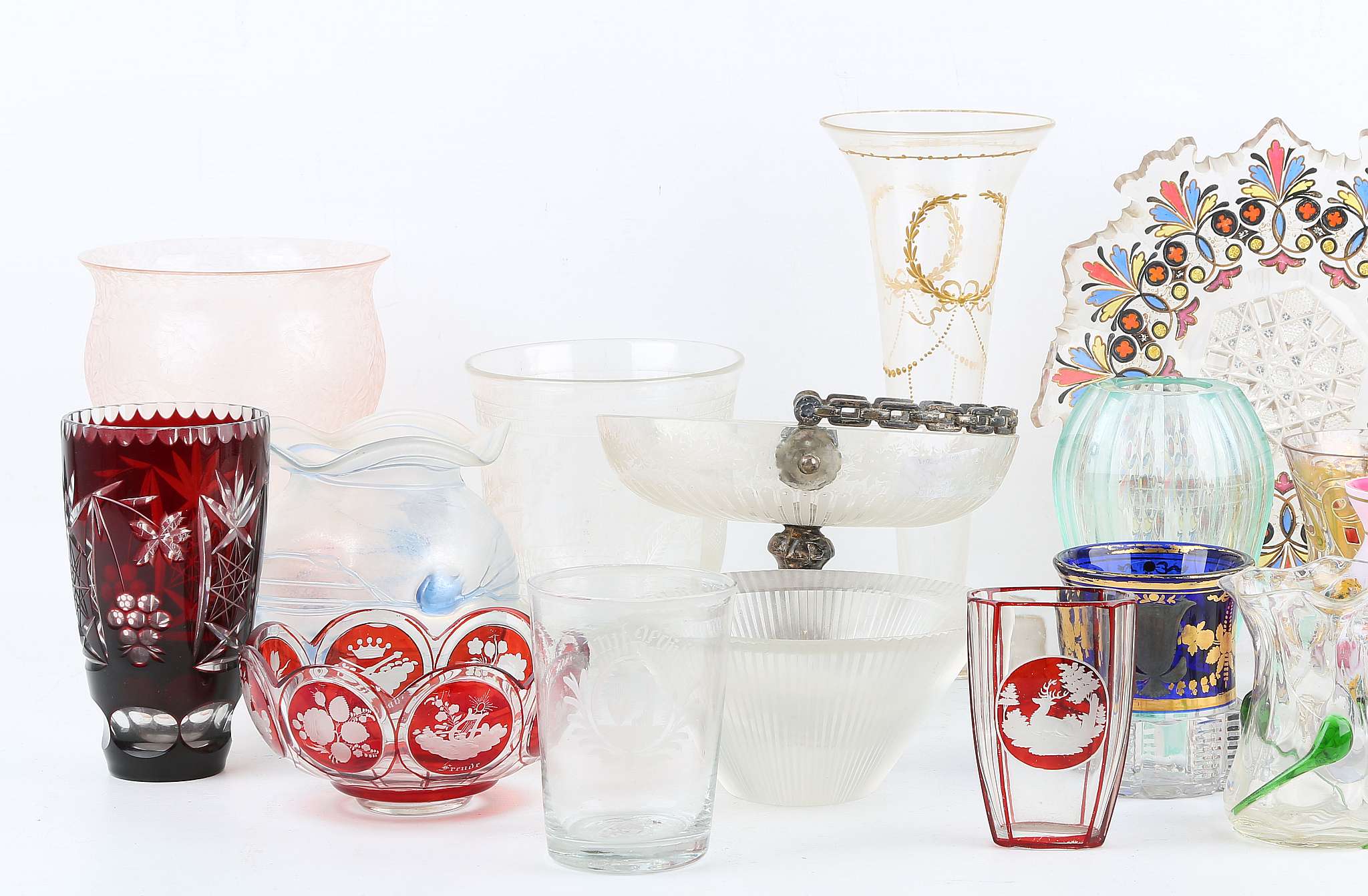 An interesting selection of Bohemian Austrian glassware, to include late 19th / early 20th - Image 2 of 3