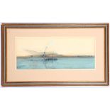 Augustus Osborne Lamplough 1870-1930, 'Faluka Sailboat on the Nile', watercolour, signed lower left,