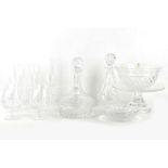 An extensive suite of Waterford cut glass crystal stemware, some boxed, including 12 brandy glasses,