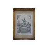 A German print of 'The Sermon on the Mount', mounted, glazed and framed, together with two frames (